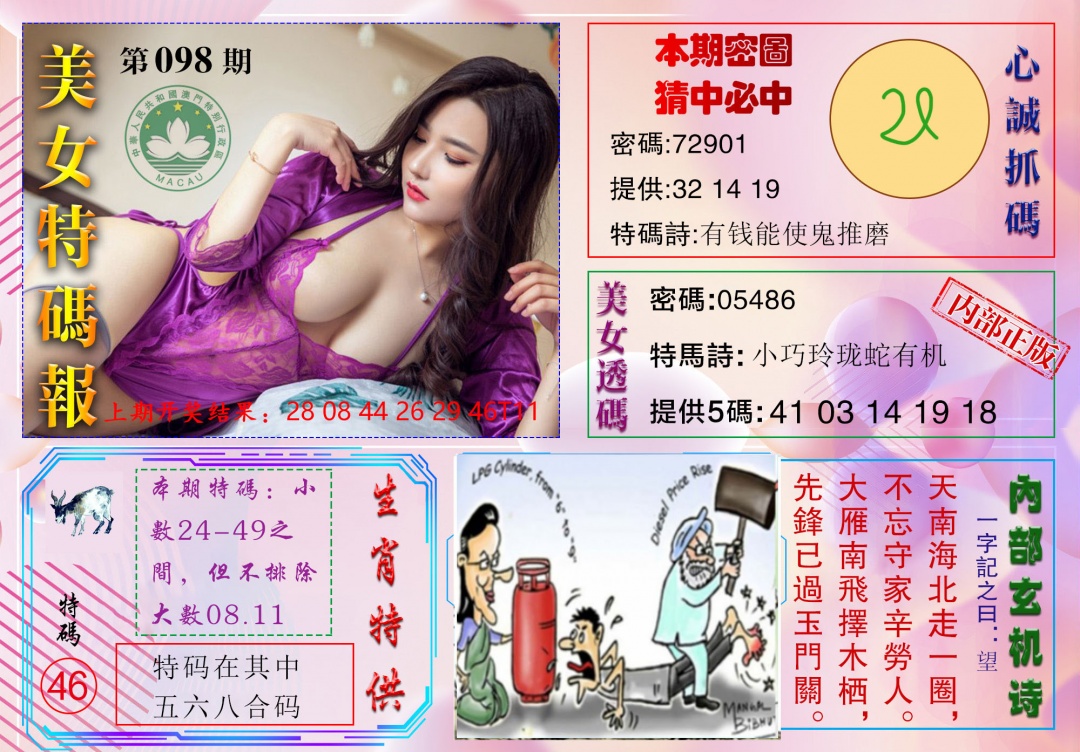 098期美女特码报[图]