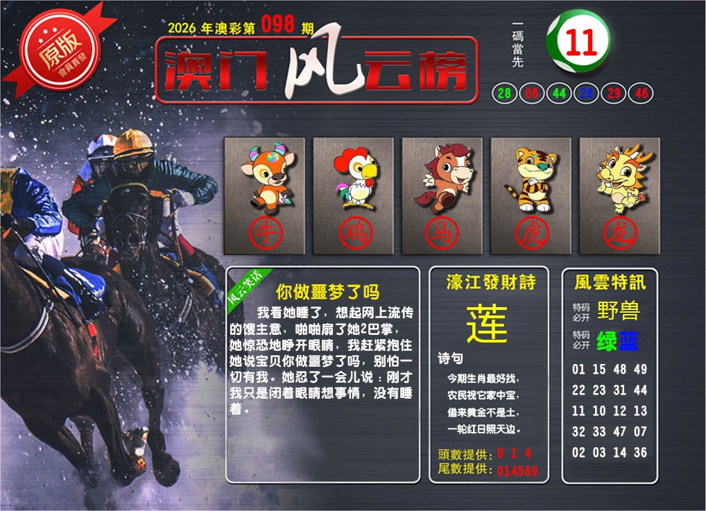 098期澳门风云榜[图]